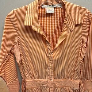 Gretchen Scott good condition XS orange and white stripped dress